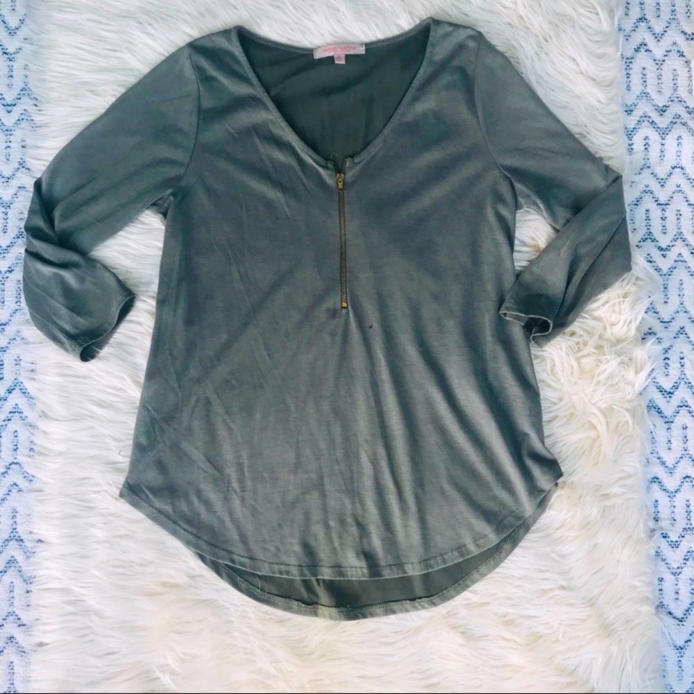 Long Sleeve Zip Top|